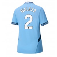 Manchester City Kyle Walker #2 Fußballbekleidung Heimtrikot Damen 2024-25 Kurzarm